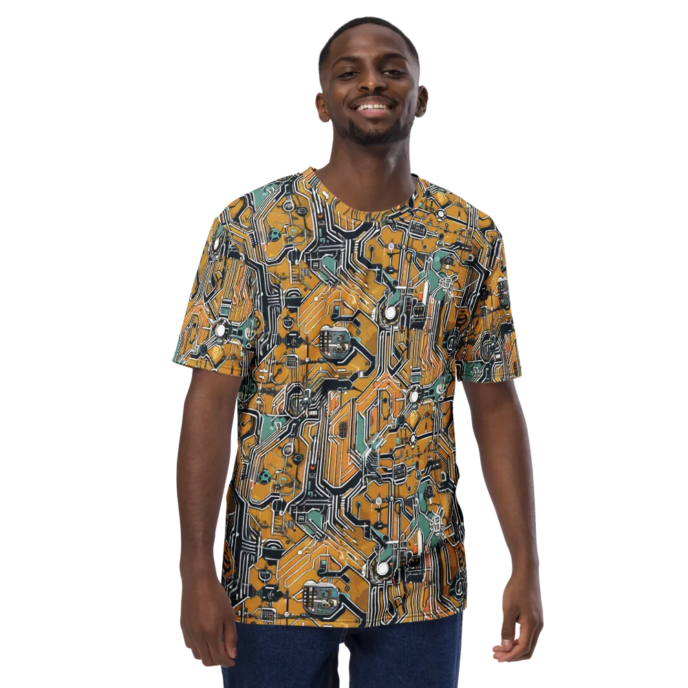 Copper Circuitry on Men's Crew Neck T-Shirt — Front