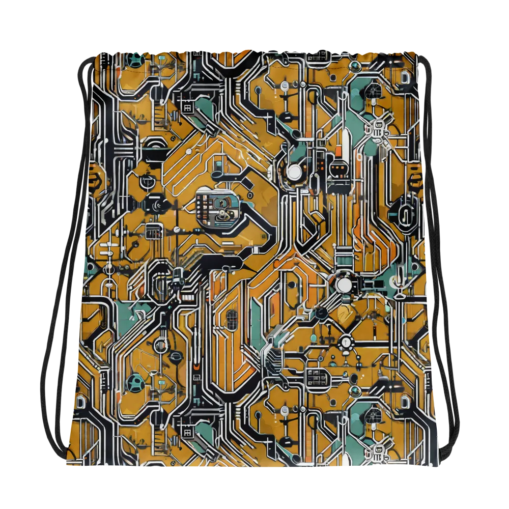 Copper Circuitry on Drawstring Bag — Photo
