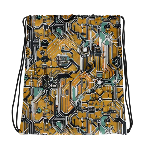 Copper Circuitry on a Drawstring Bag