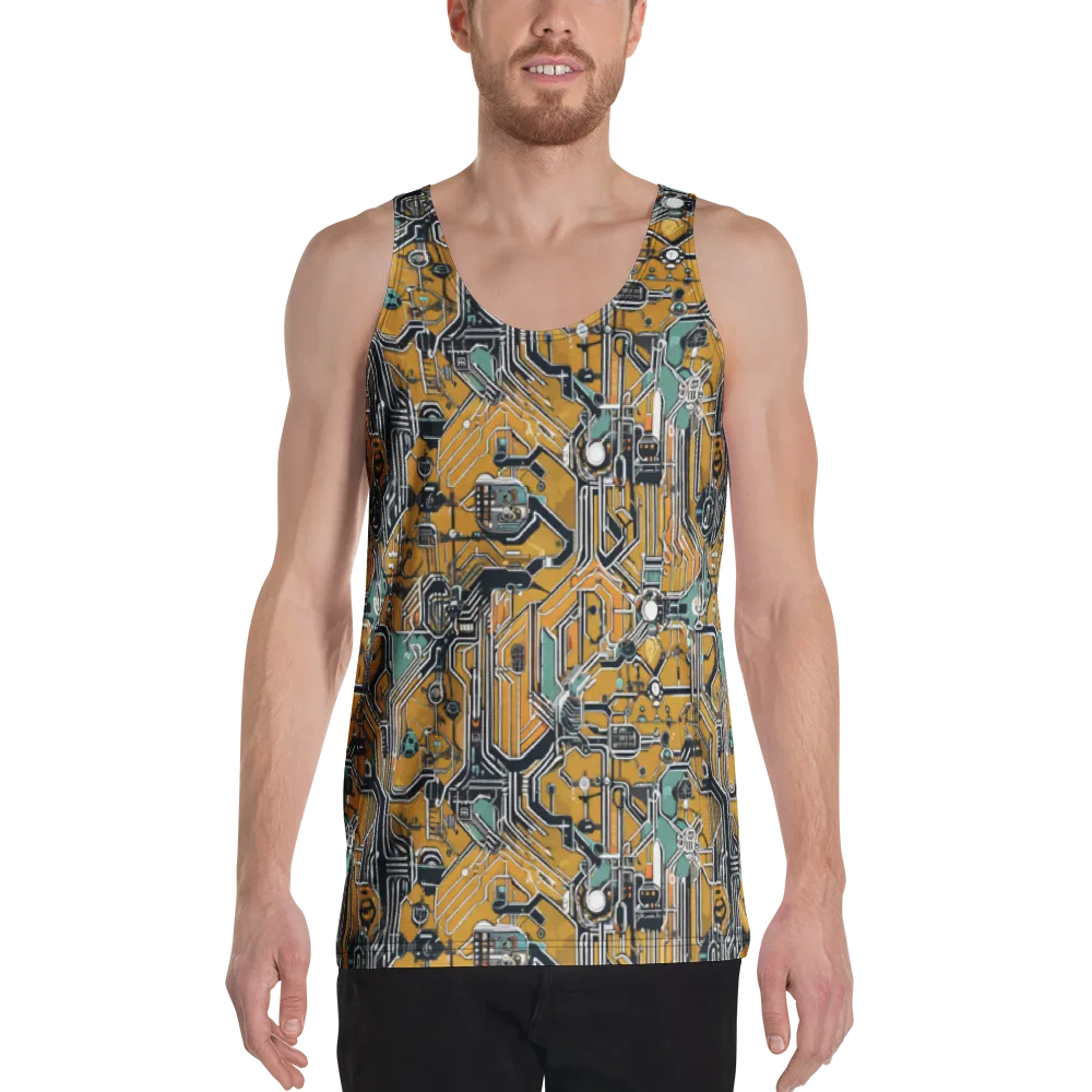 Copper Circuitry on Men's Tank Top — Front
