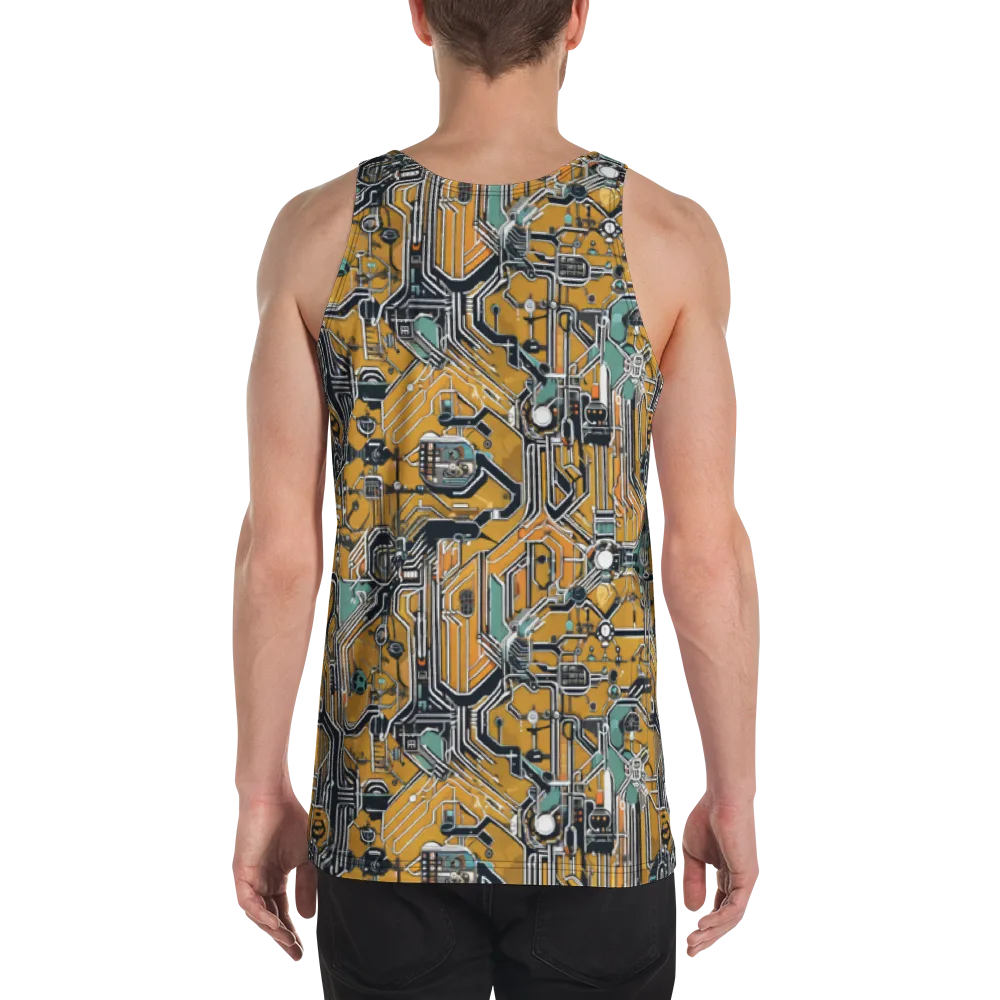 Copper Circuitry on Men's Tank Top — Back