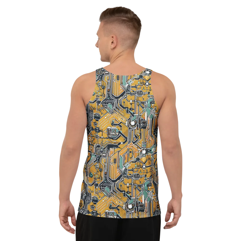 Copper Circuitry on Men's Tank Top — Back