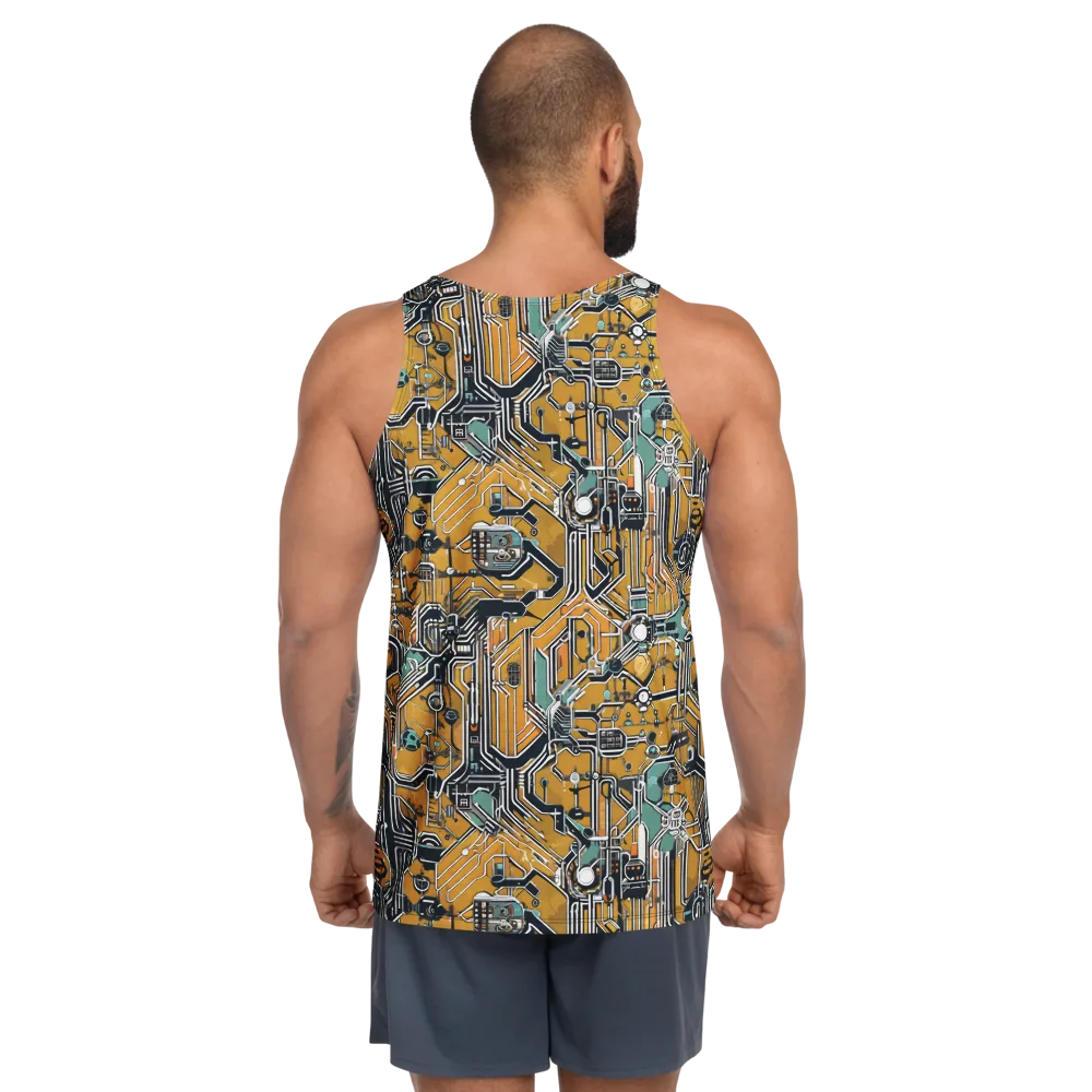Copper Circuitry on Men's Tank Top — Back