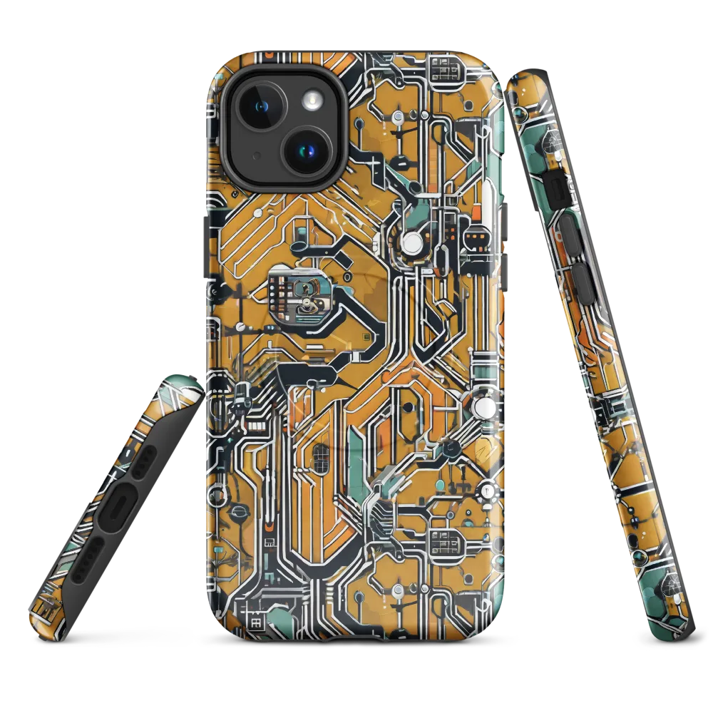 Copper Circuitry on MagSafe Tough Case for iPhone® — Front