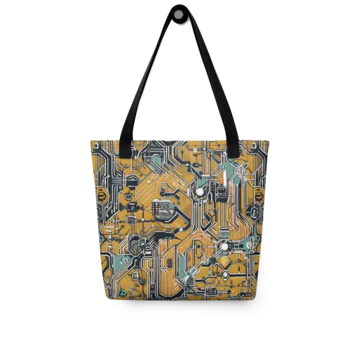 Copper Circuitry on a Tote Bag
