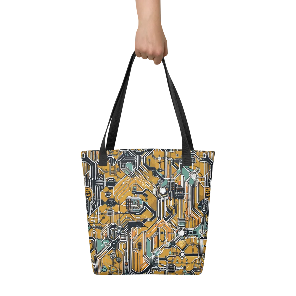 Copper Circuitry on Tote Bag — Front