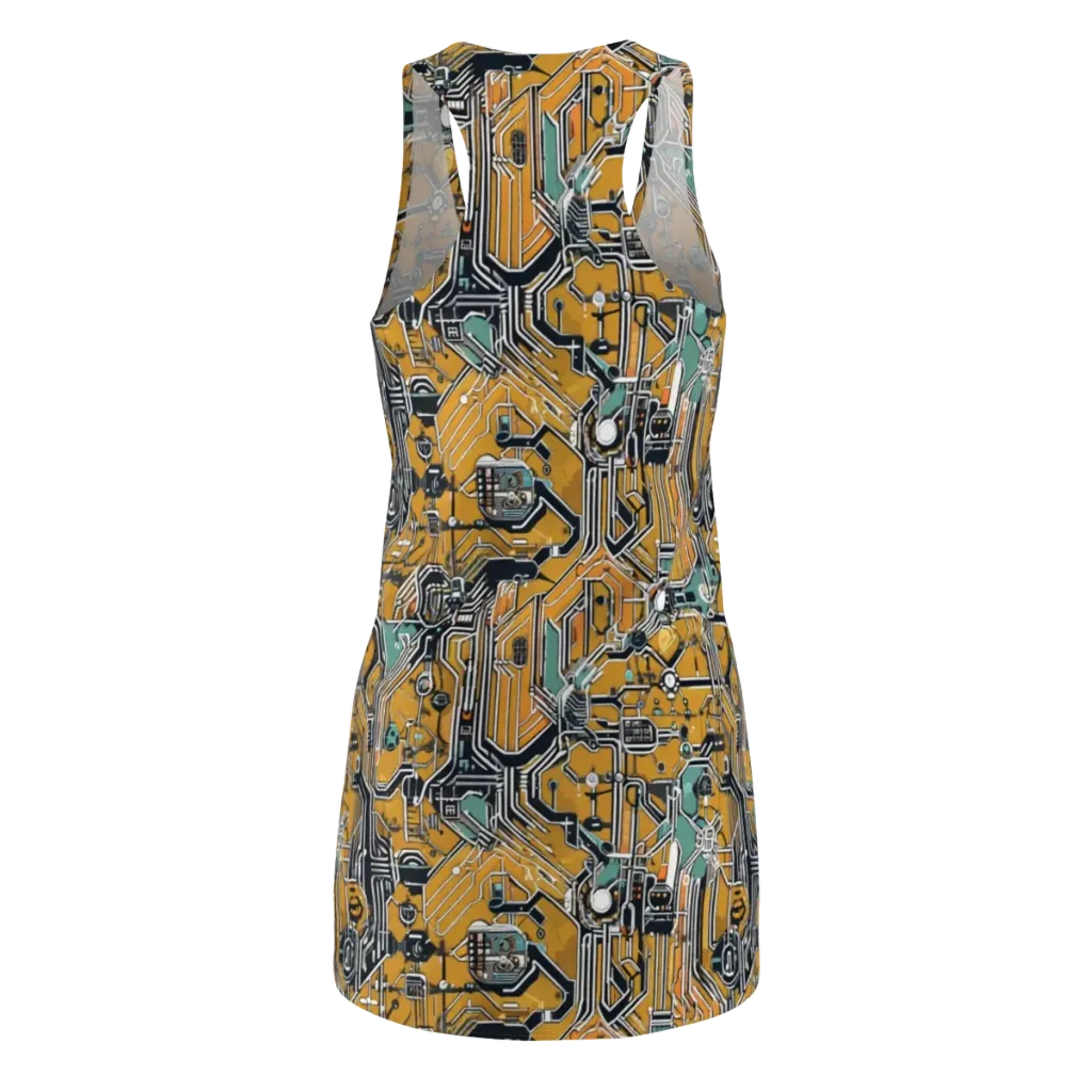 Copper Circuitry on Racerback Dress — Back