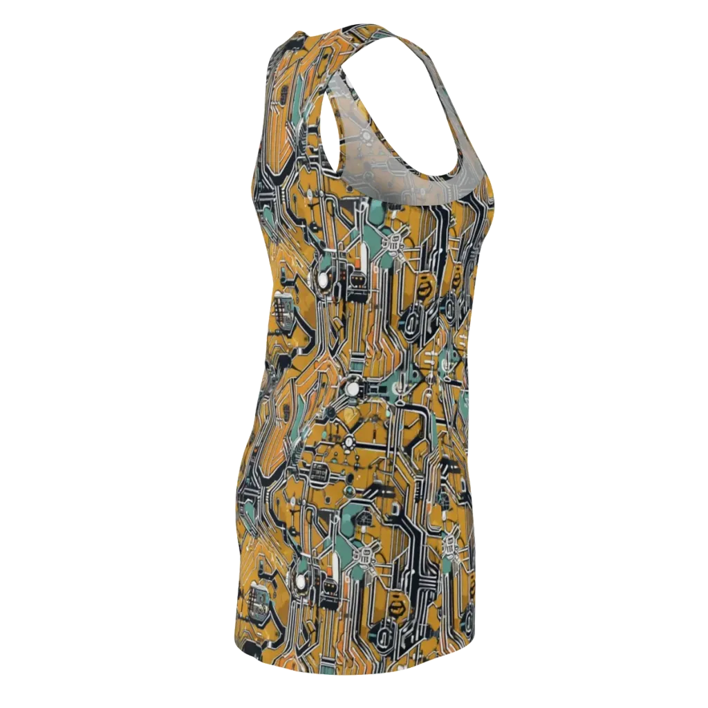 Copper Circuitry on Racerback Dress — Back Side