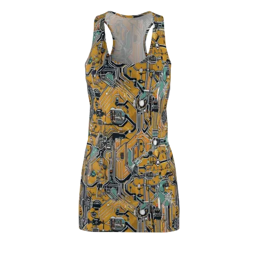 Copper Circuitry on a Racerback Dress