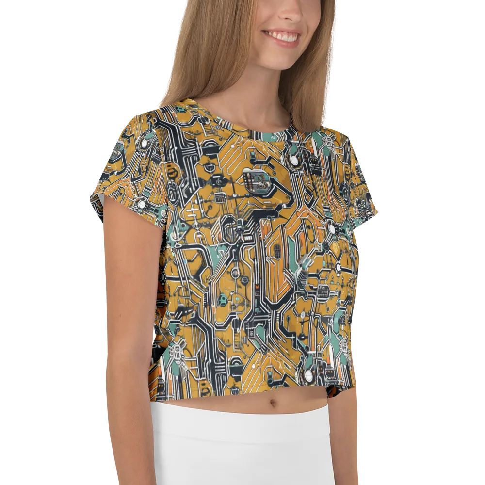 Copper Circuitry on Crop Tee — Right
