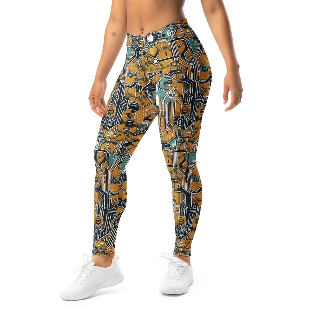 Copper Circuitry on Leggings — Left Front