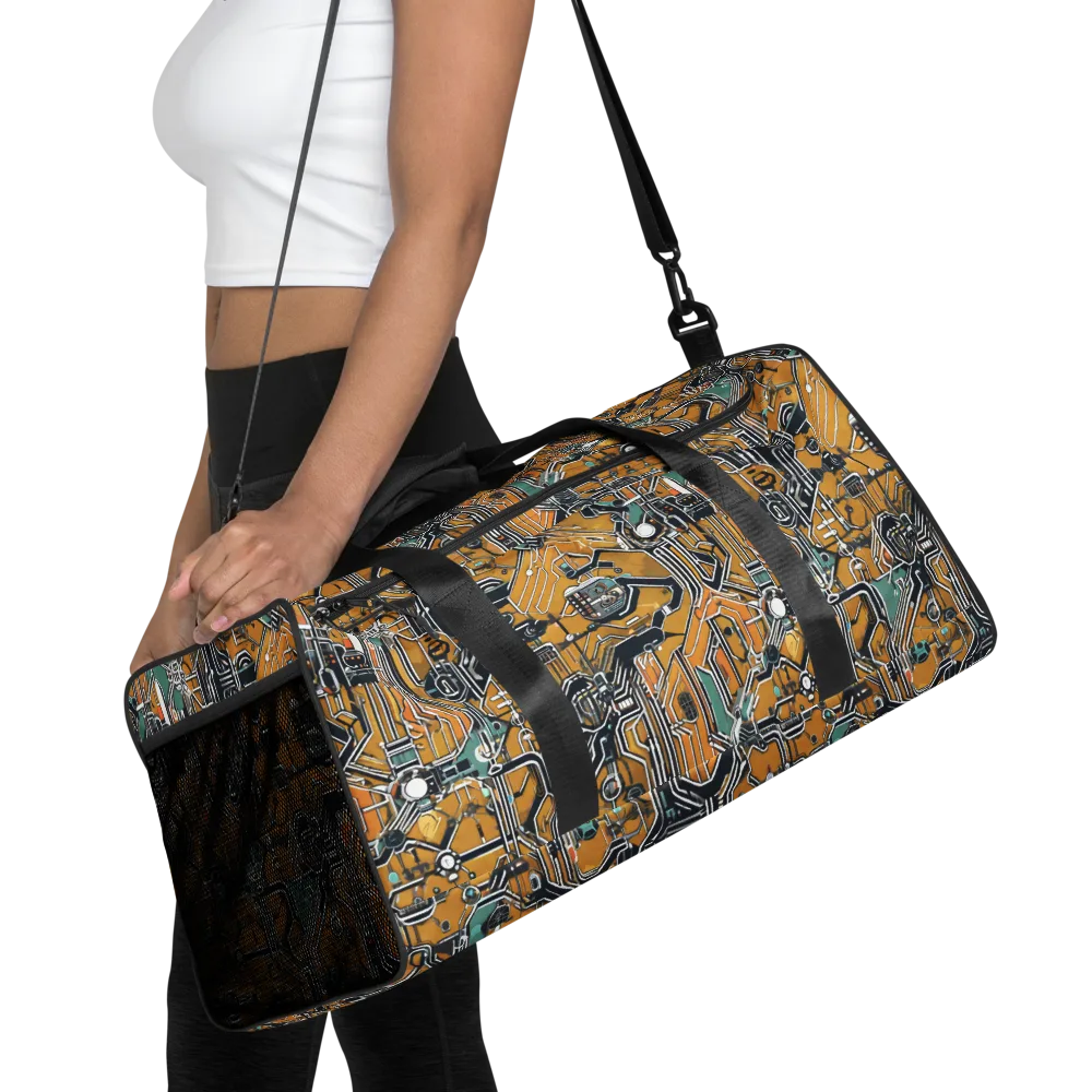 Copper Circuitry on Duffle Bag — Front