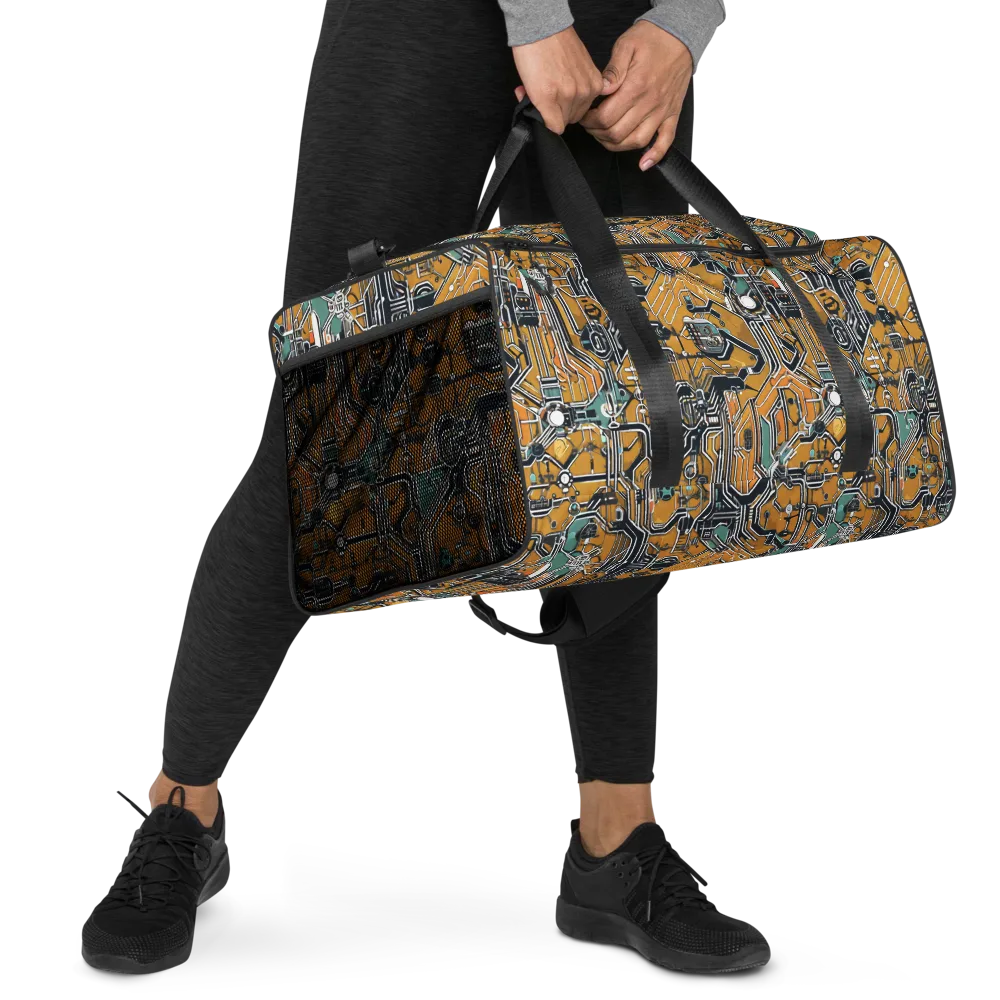 Copper Circuitry on Duffle Bag — Right Front