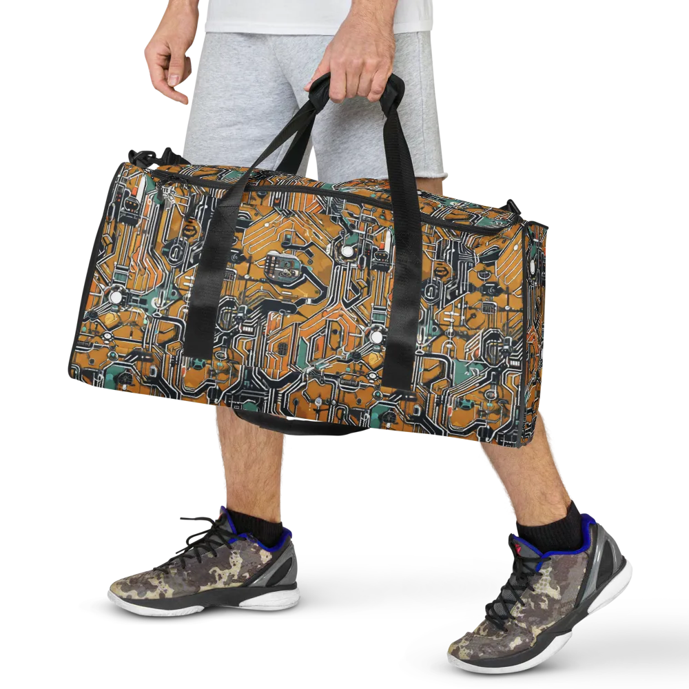 Copper Circuitry on Duffle Bag — Front