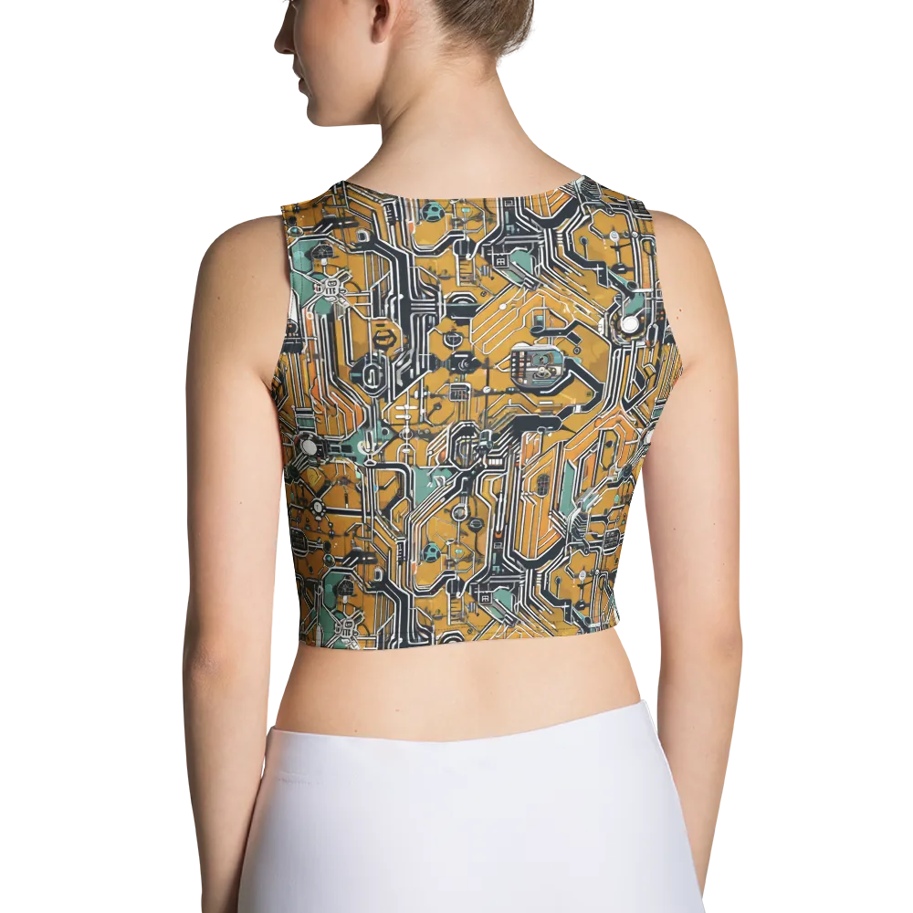 Copper Circuitry on Crop Top — Back