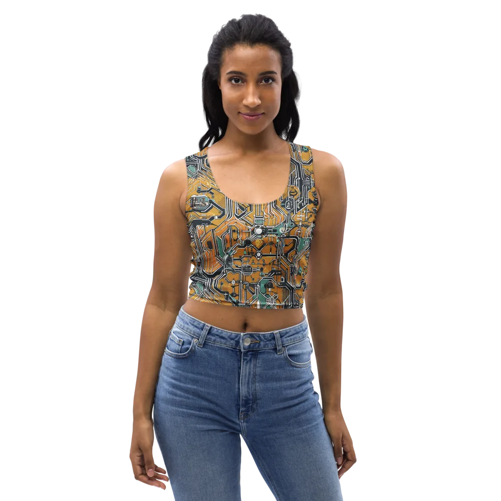 Copper Circuitry on Crop Top — Front