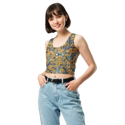 Copper Circuitry on a Crop Top