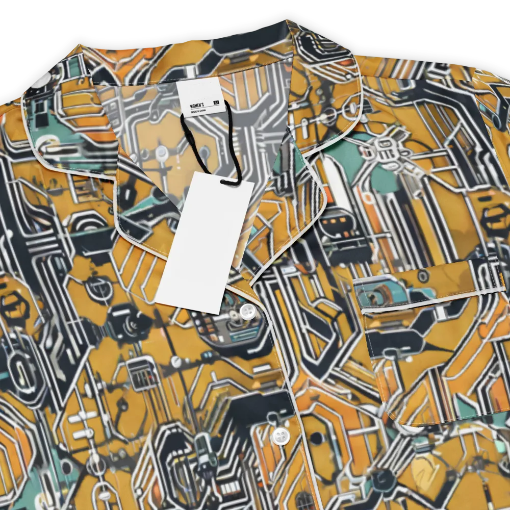 Copper Circuitry on Women's Short Sleeve Pajama Top — Product details