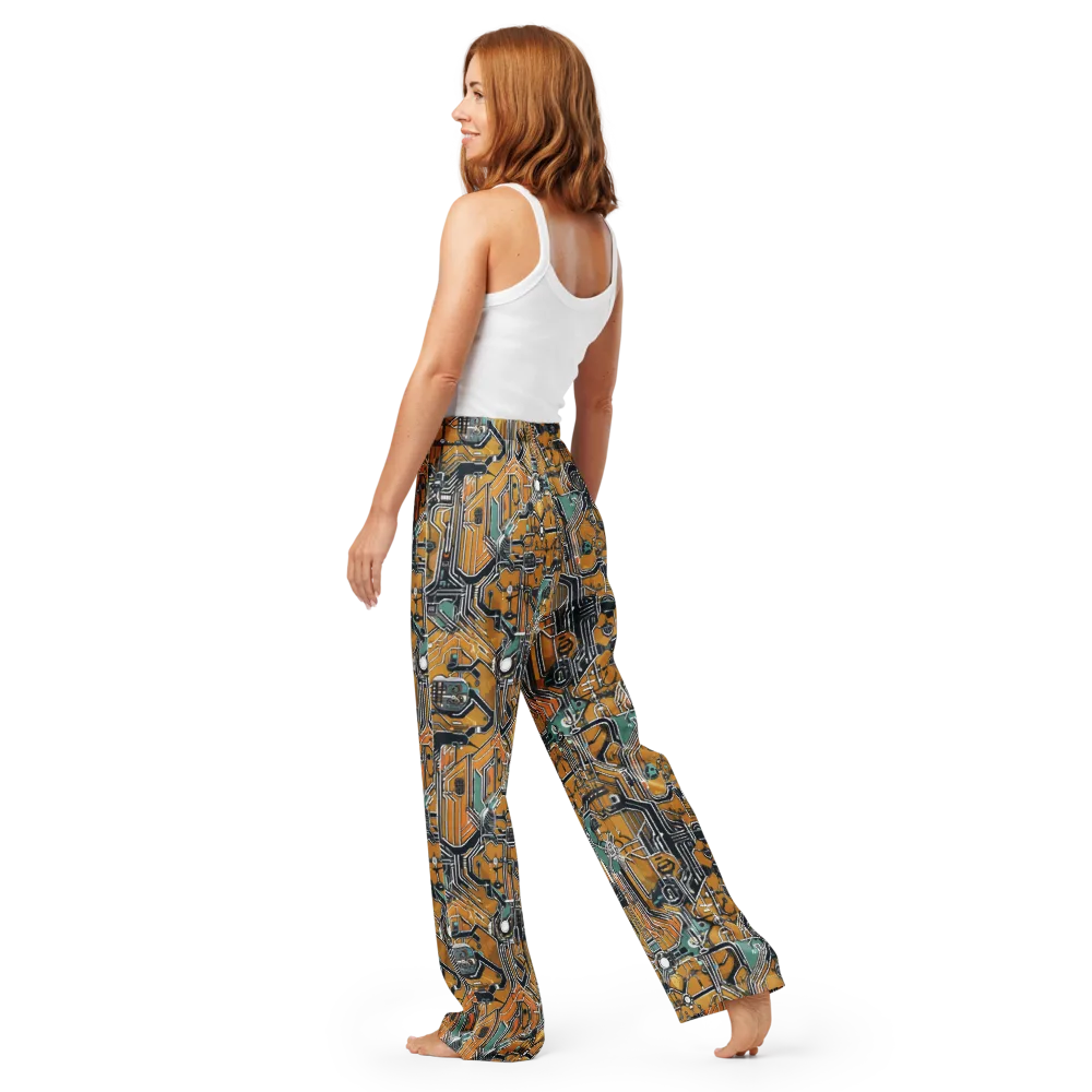 Copper Circuitry on Women's Pajama Pants — Back