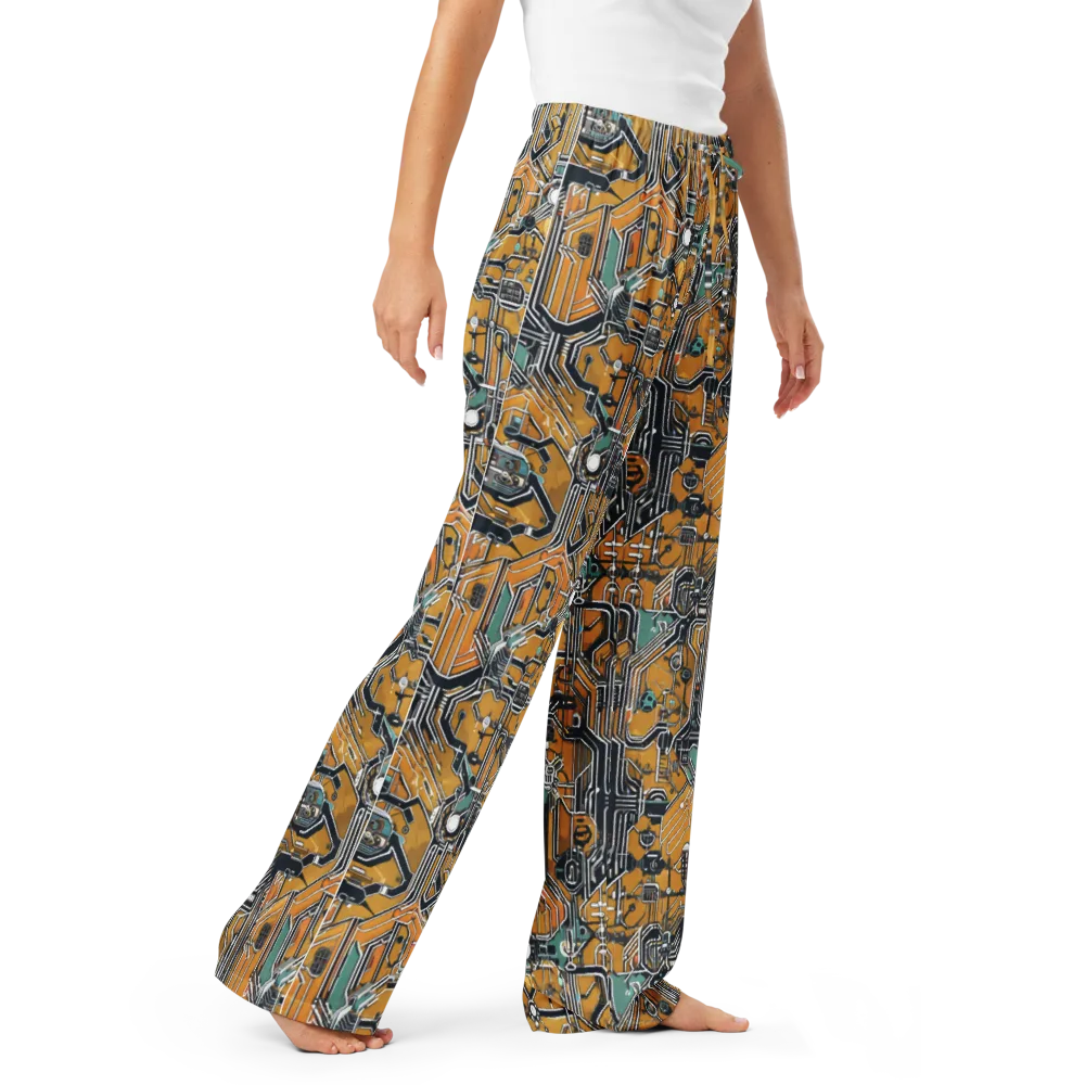 Copper Circuitry on Women's Pajama Pants — Right Front