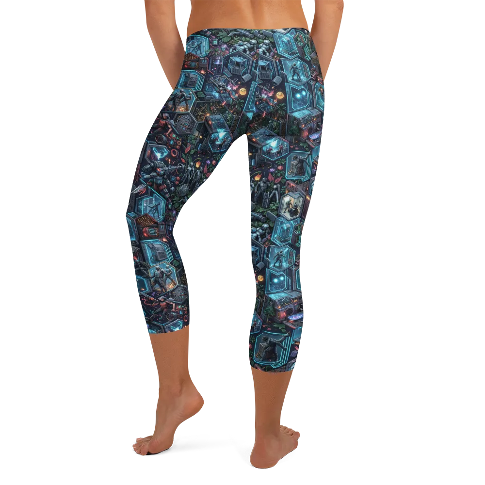 Circuitarium on Capri Leggings — Back