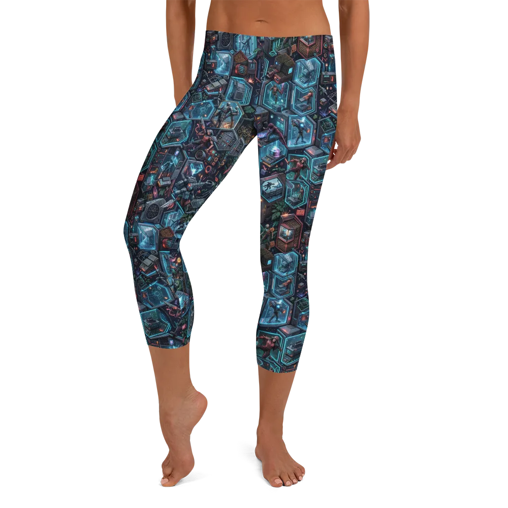 Circuitarium on Capri Leggings — Front