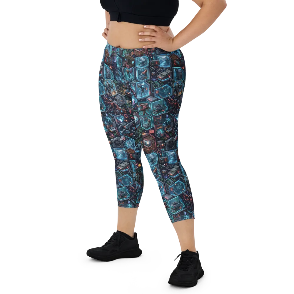 Circuitarium on Capri Leggings — Front