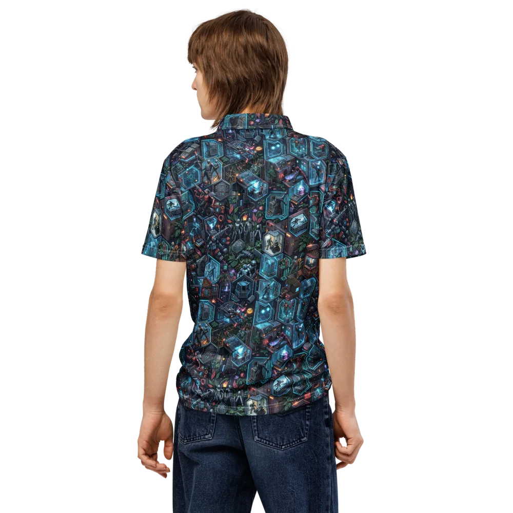 Circuitarium on Men's Slim Fit Polo Shirt — Back