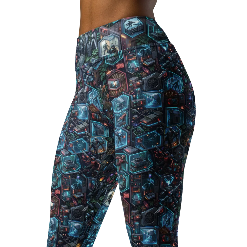 Circuitarium on Yoga Leggings — Left Front