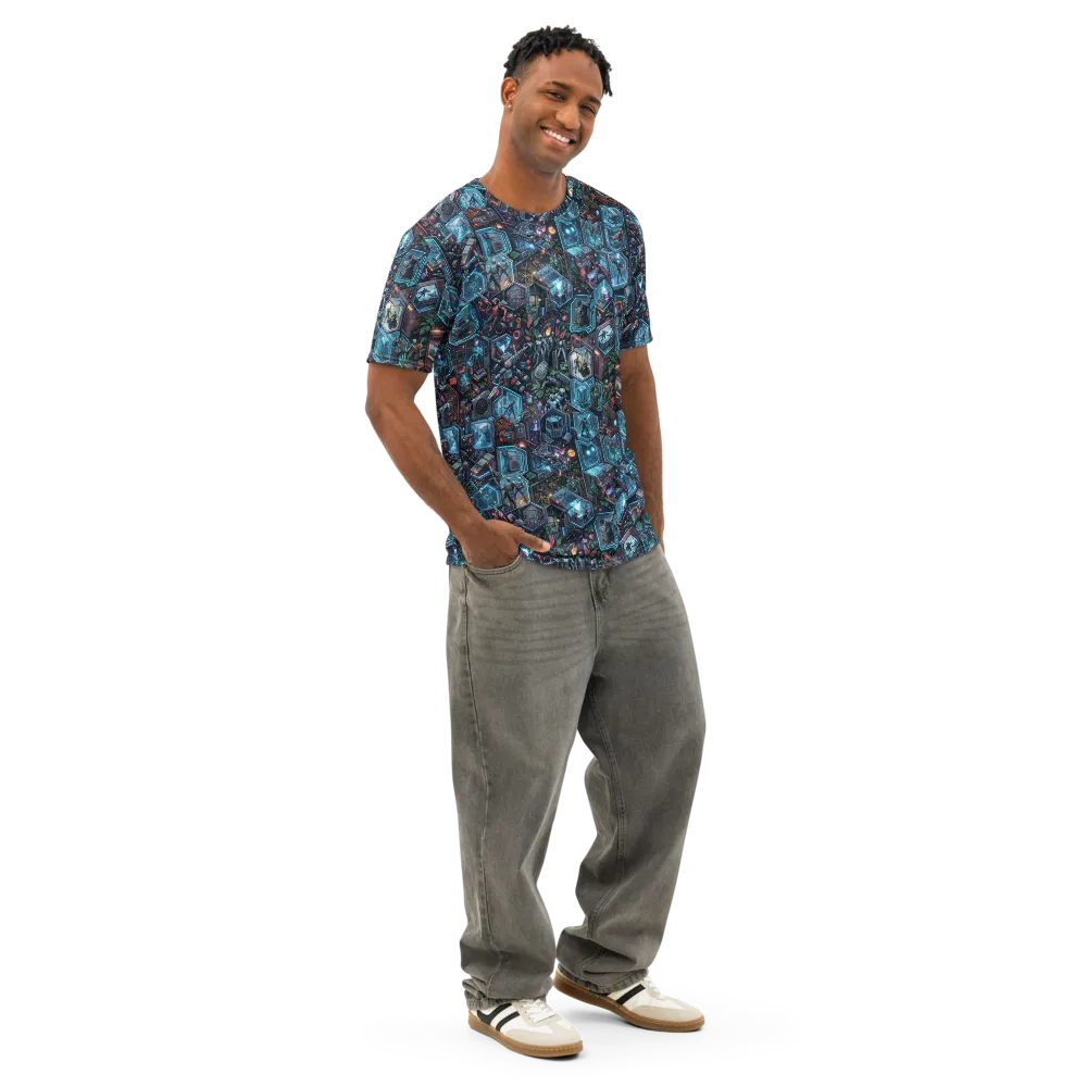 Circuitarium on Men's Cotton Crew Neck T-Shirt — Right Front
