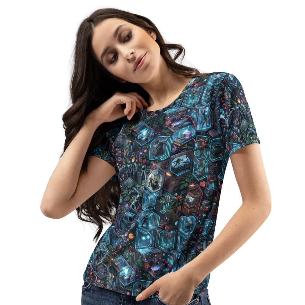 Circuitarium on Women's Crew Neck T-Shirt — Left Front
