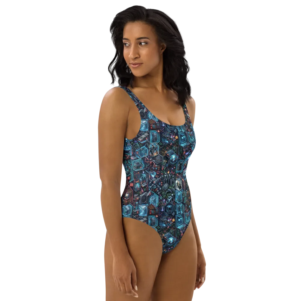 Circuitarium on One-Piece Swimsuit — Right