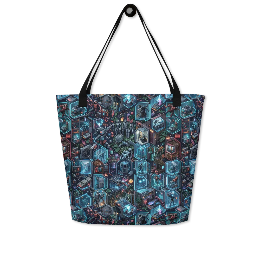 Circuitarium on Large Tote Bag W/ Pocket — Front