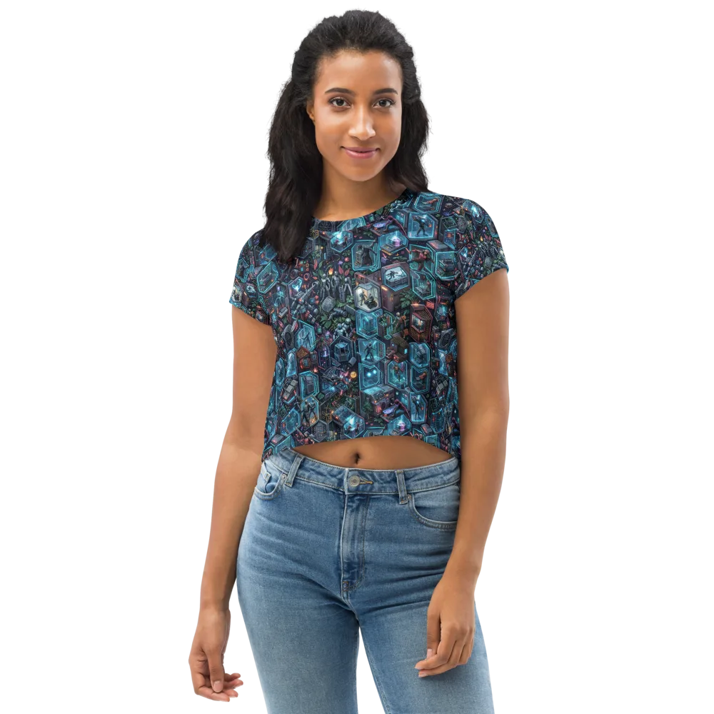Circuitarium on Crop Tee — Front