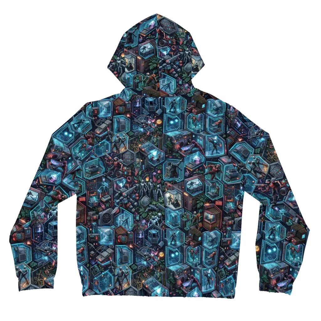 Circuitarium on Women's Full-Zip Hoodie — Back