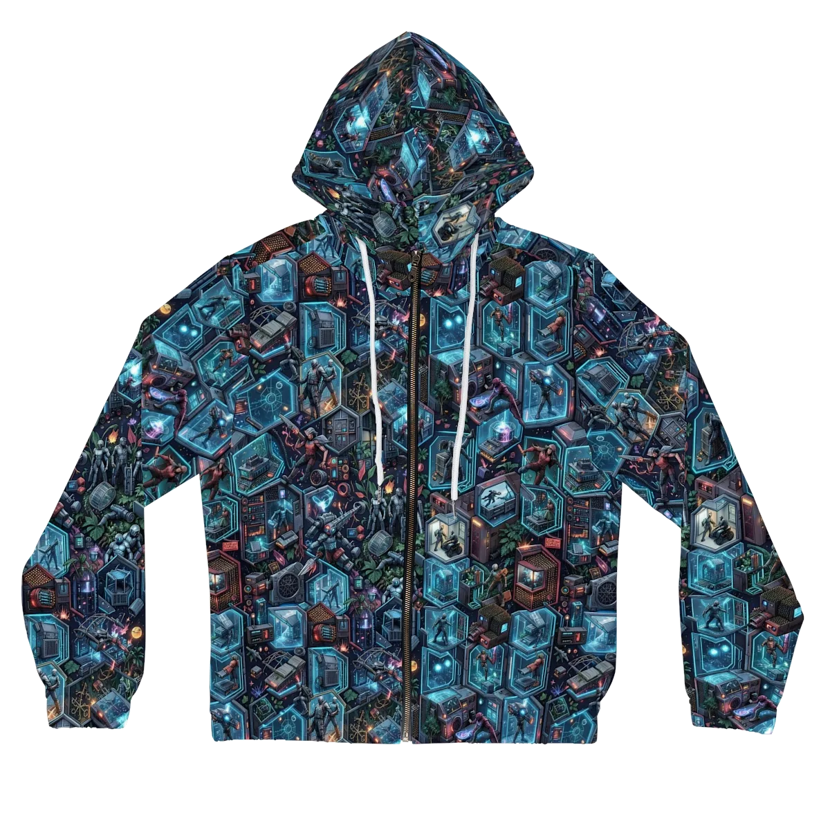 Circuitarium on Women's Full-Zip Hoodie — Front