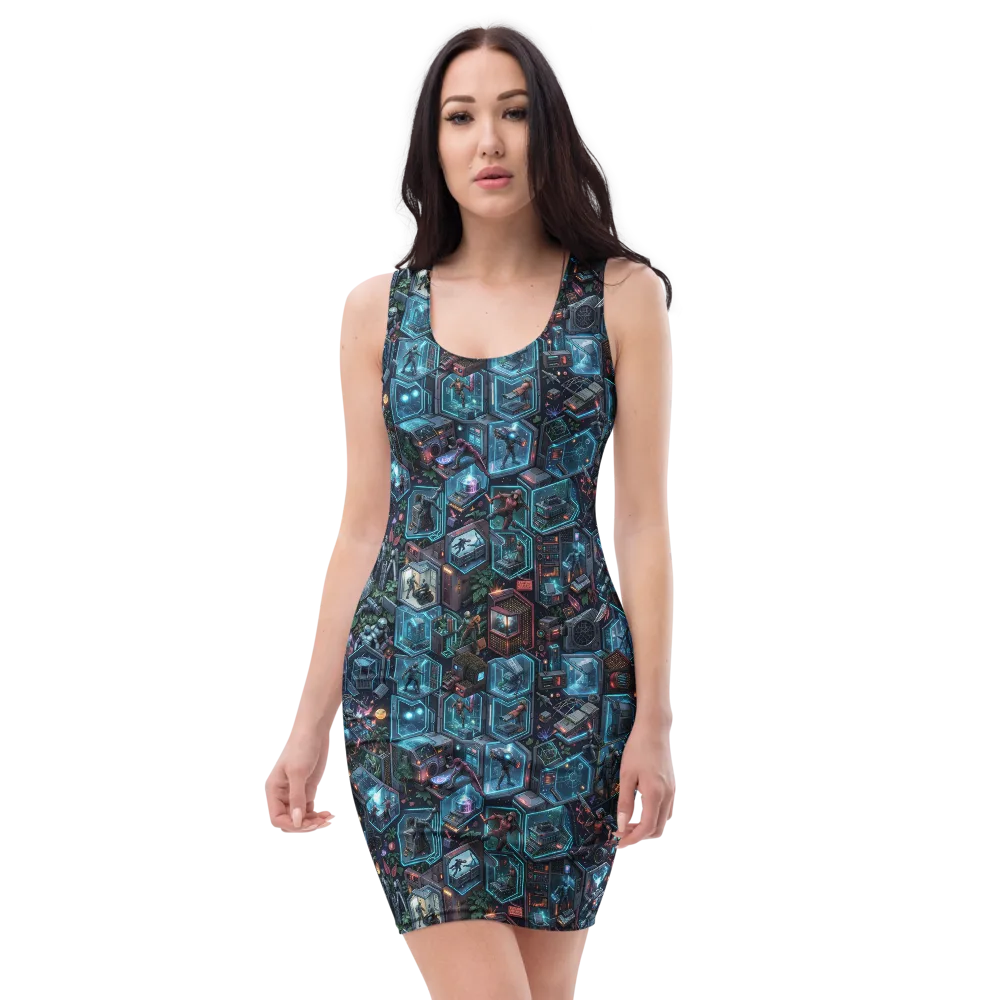 Circuitarium on Bodycon Dress — Front