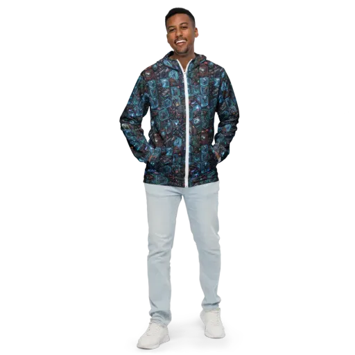 Circuitarium on a Men's Windbreaker