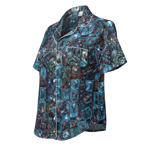 Circuitarium on a Women's Short Sleeve Pajama Top