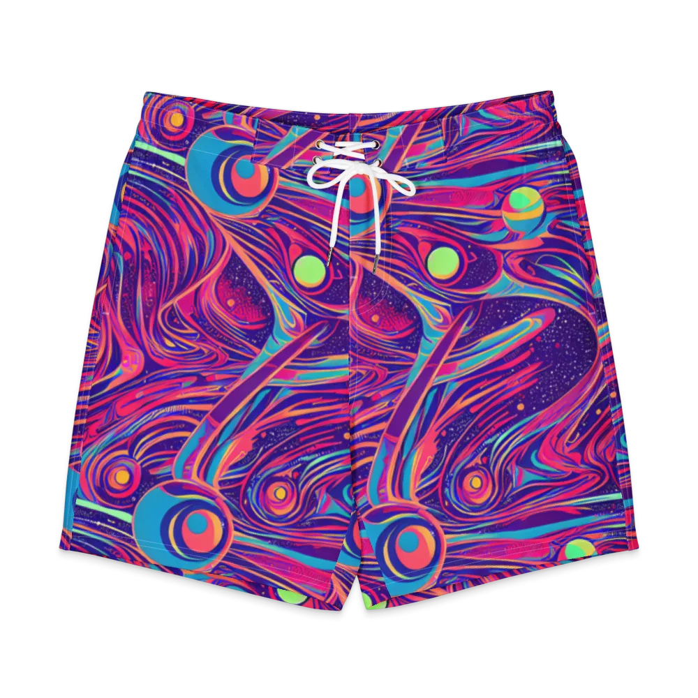 Nebula Noodles on Men's Board Shorts — Front