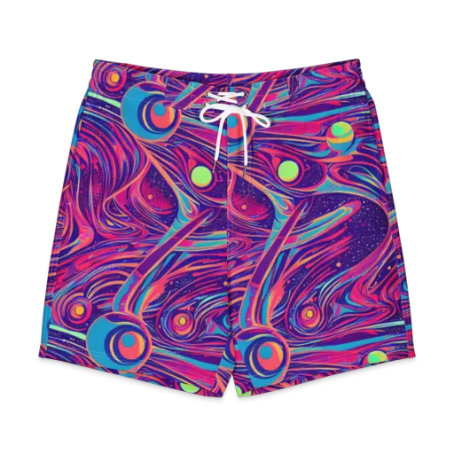 Nebula Noodles on a Men's Board Shorts