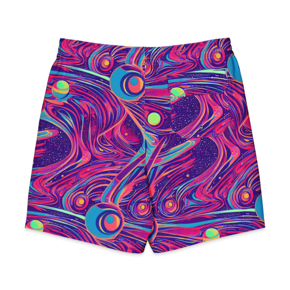 Nebula Noodles on Men's Board Shorts — Back