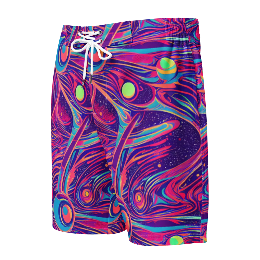 Nebula Noodles on Men's Board Shorts — Front