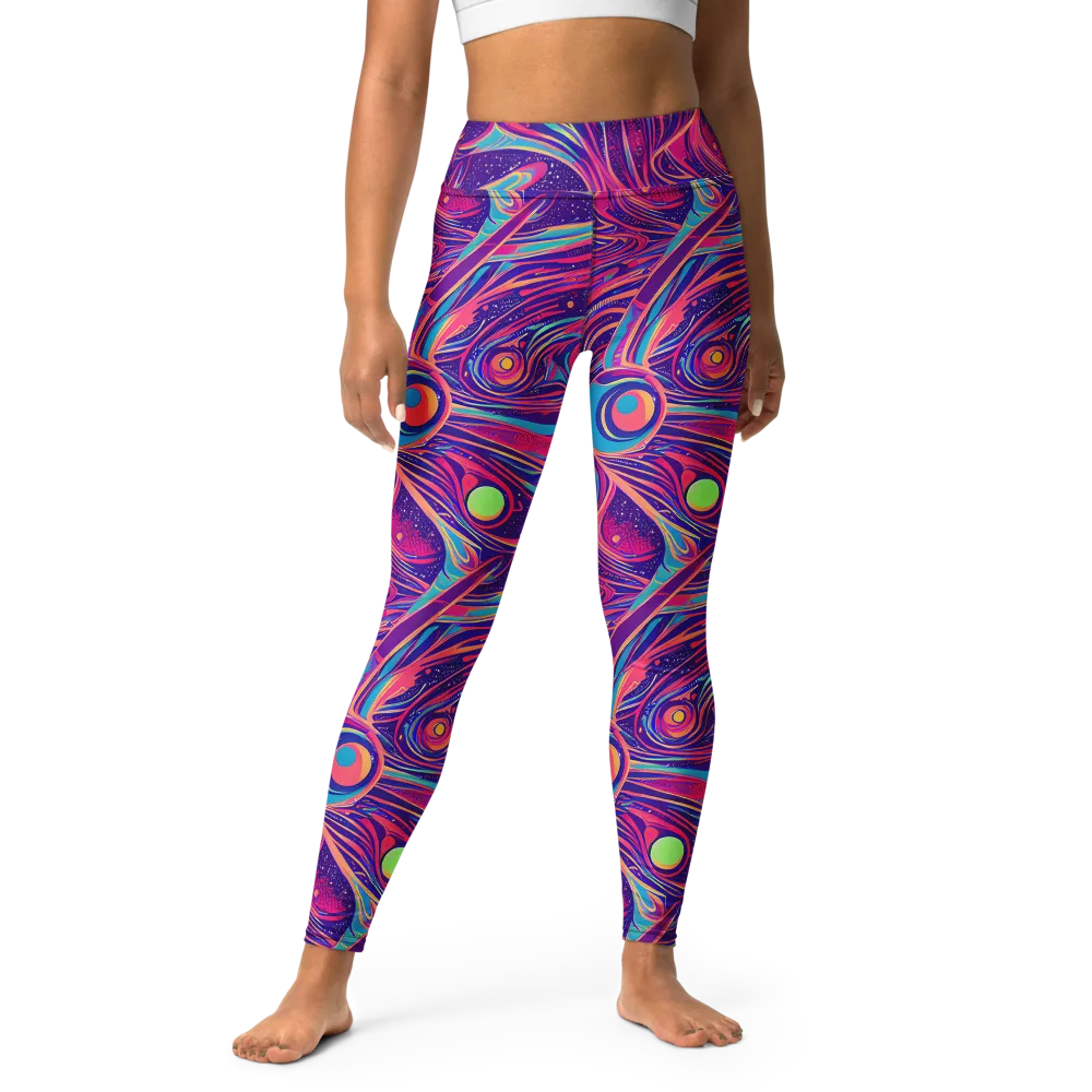 Nebula Noodles on Yoga Leggings — Front