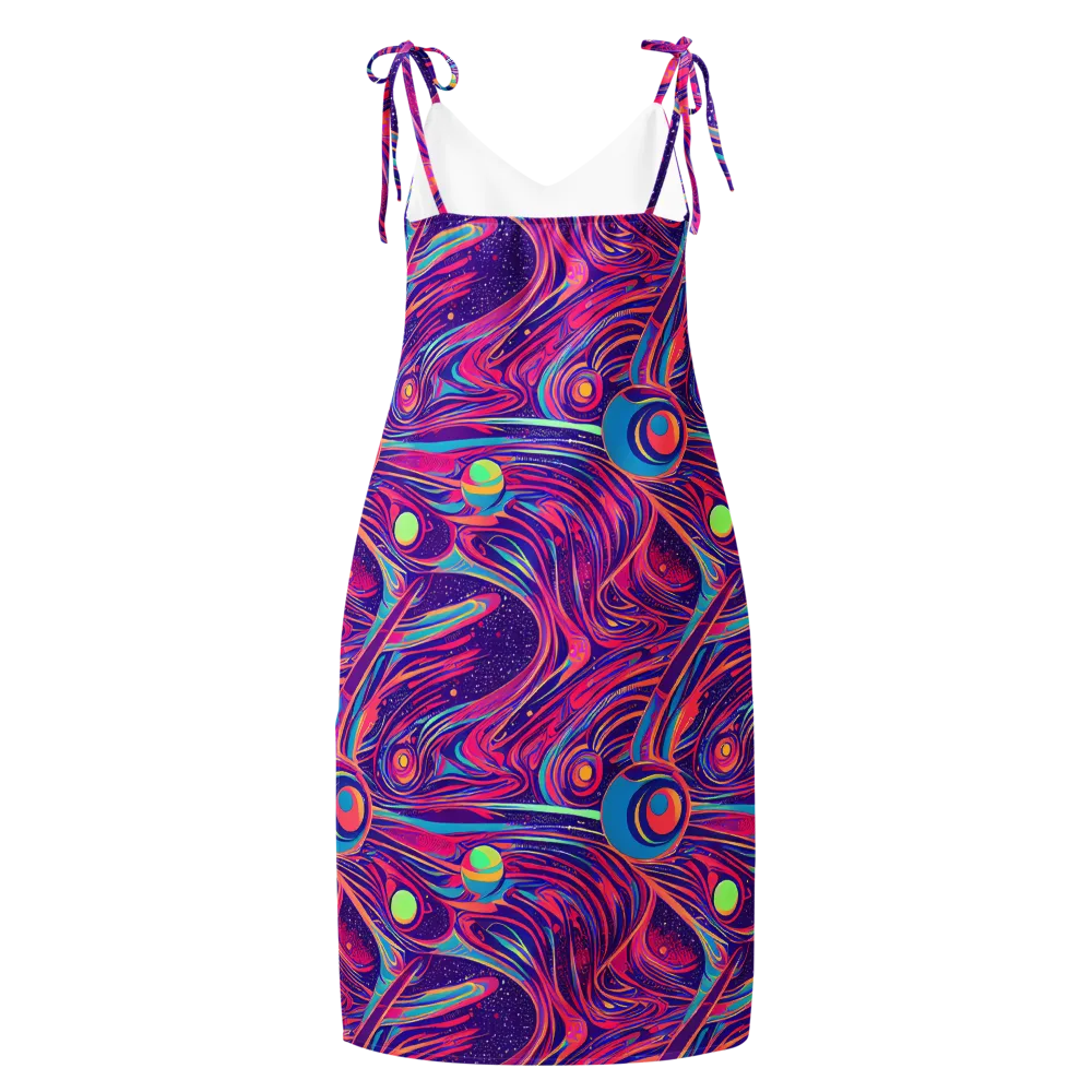 Nebula Noodles on Slip Dress — Back