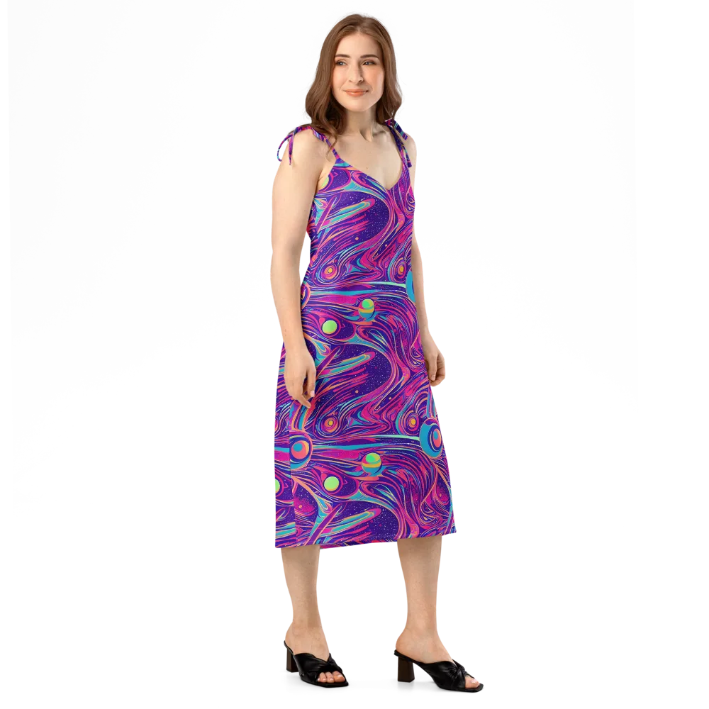 Nebula Noodles on Slip Dress — Right Front