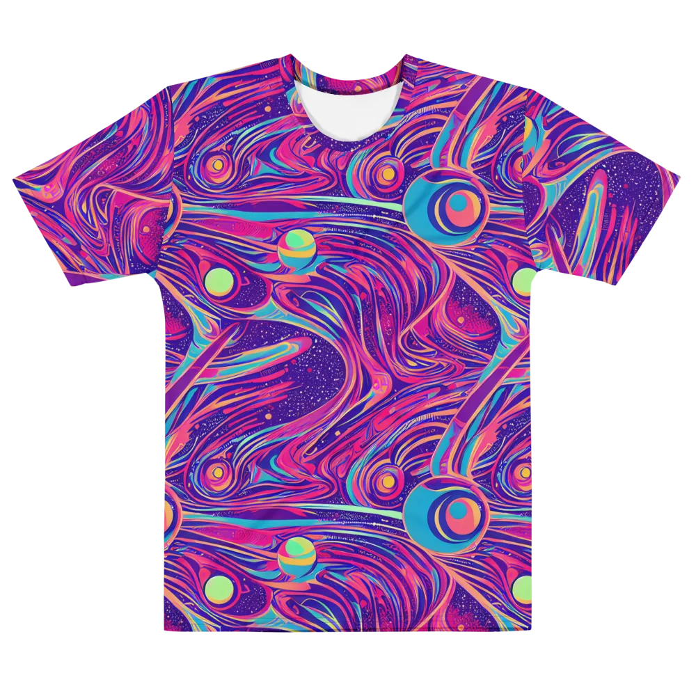 Nebula Noodles on Men's Cotton Crew Neck T-Shirt — Front