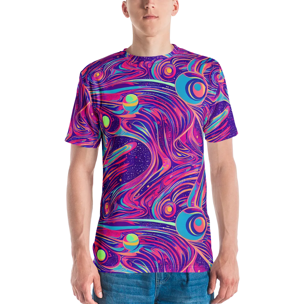 Nebula Noodles on Men's Crew Neck T-Shirt — Front