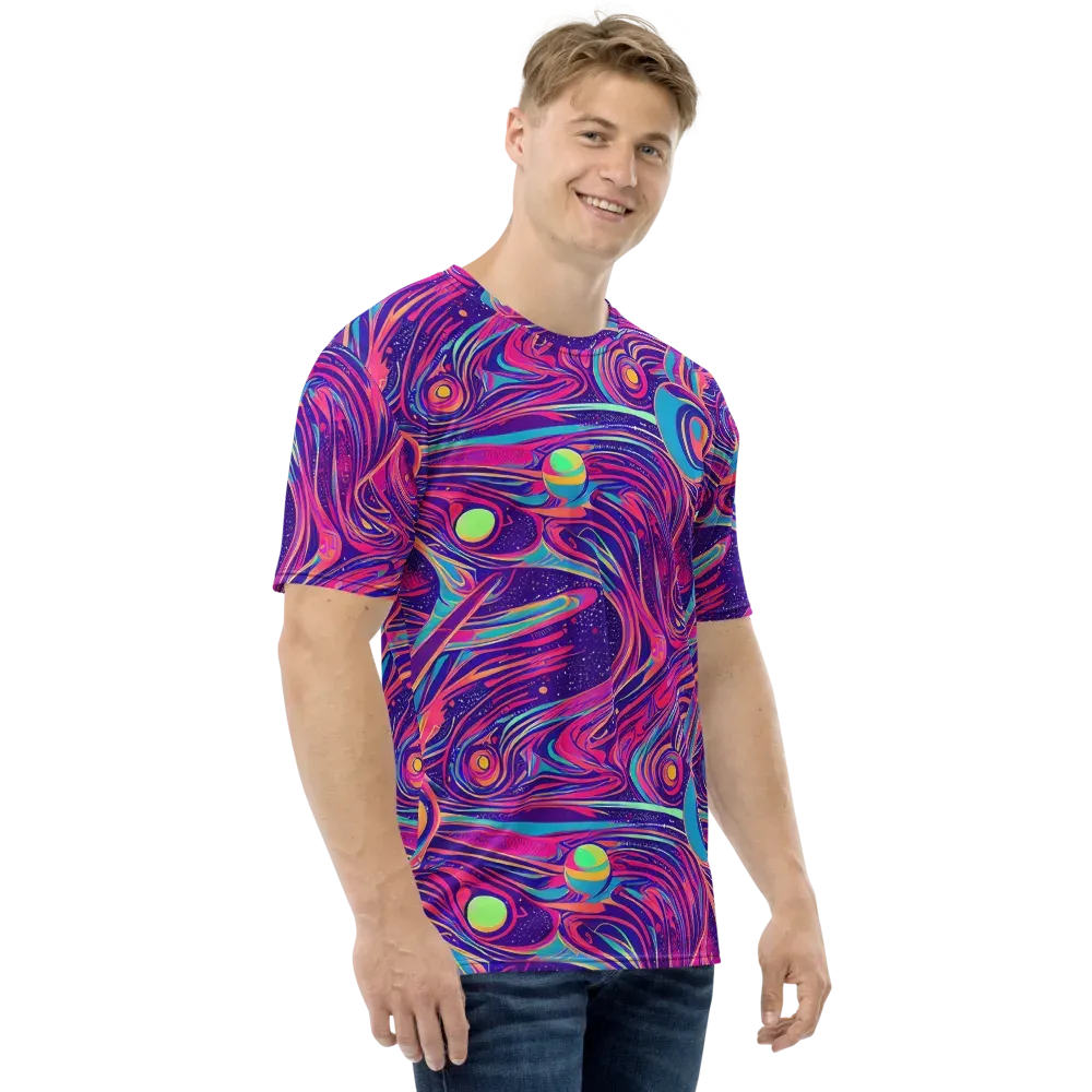 Nebula Noodles on Men's Crew Neck T-Shirt — Right