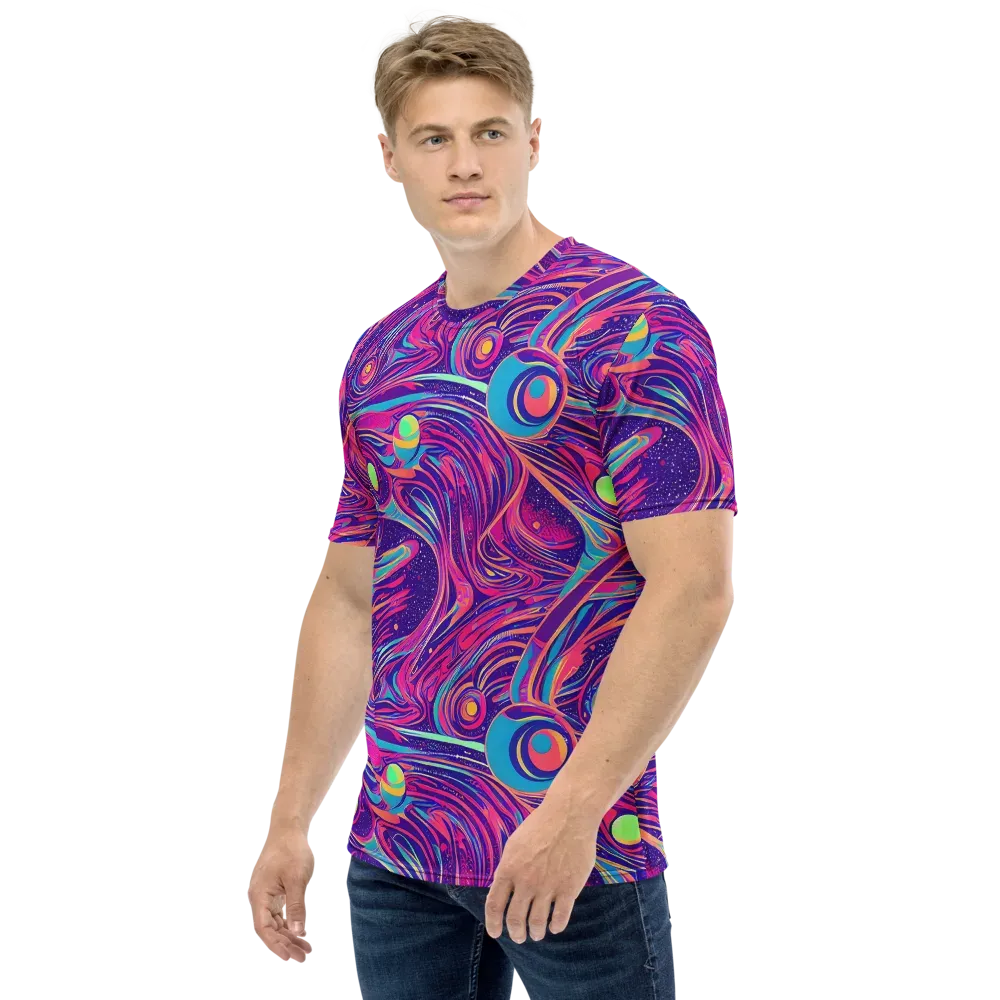 Nebula Noodles on Men's Crew Neck T-Shirt — Left